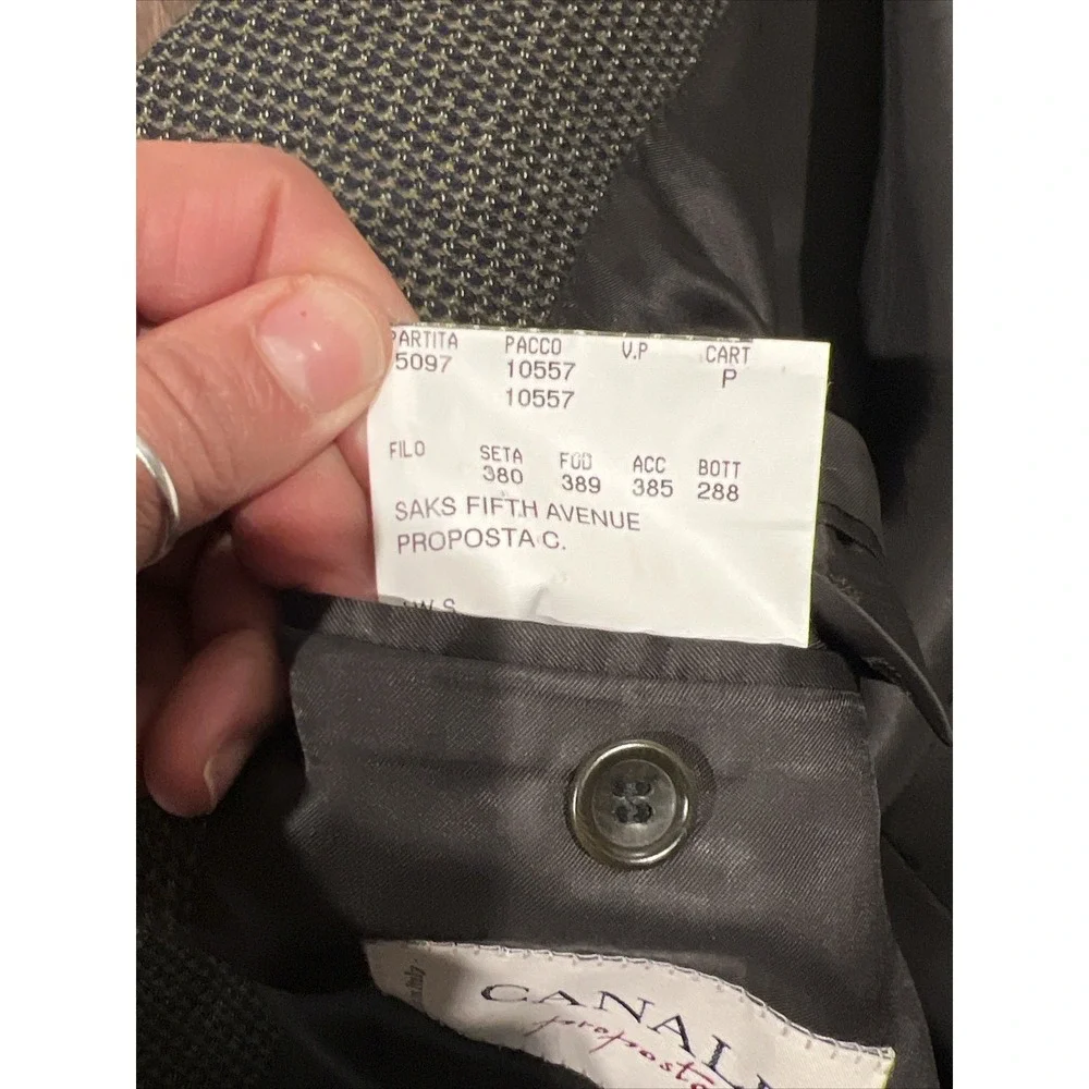 Canali Proposta Mens Brown Italy Wool Blazer Sport Coat Size 50R EUC
